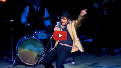 Watch a Video Preview of Dean Z as 1950's Elvis